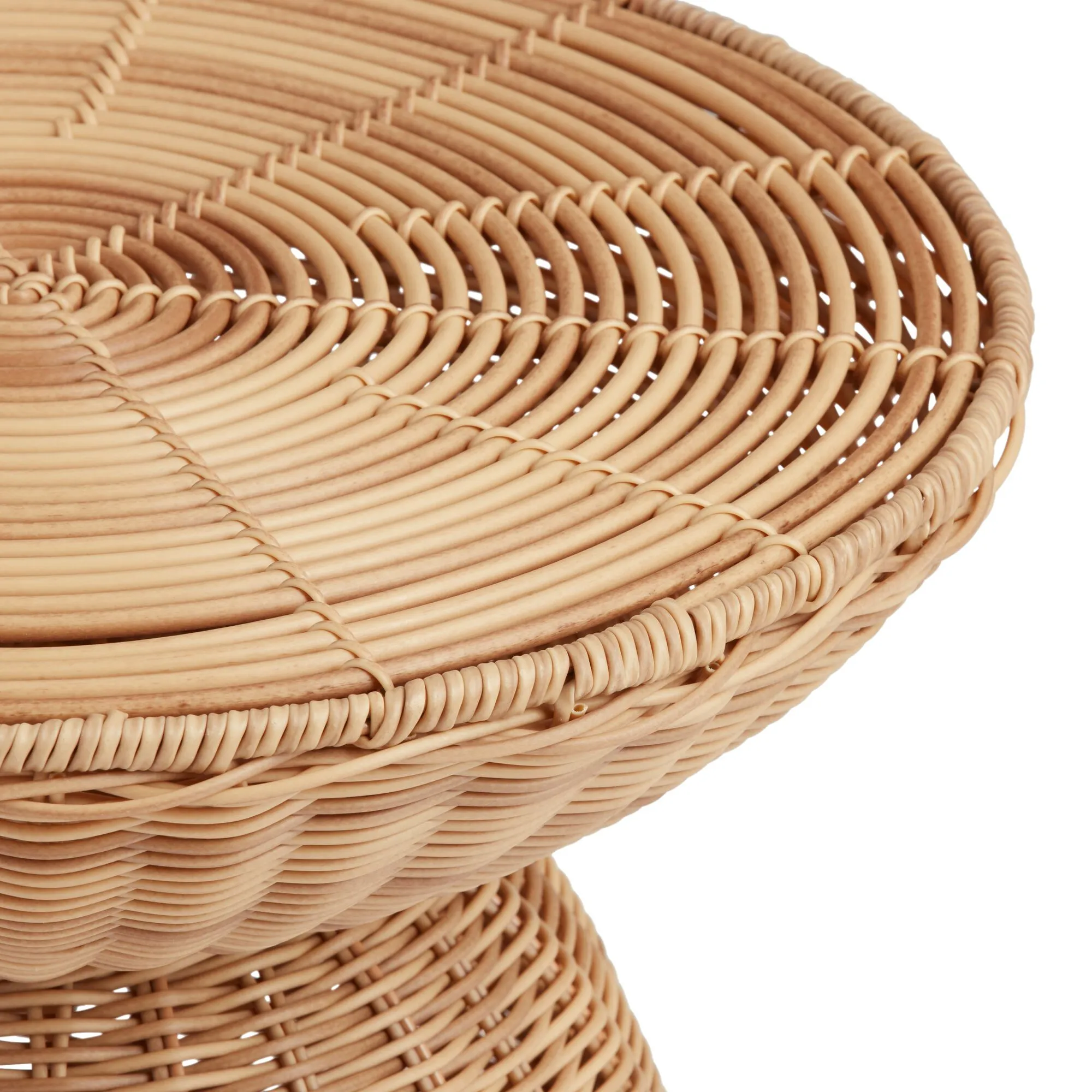 Rattan Table - Modern Design Wooden Tray